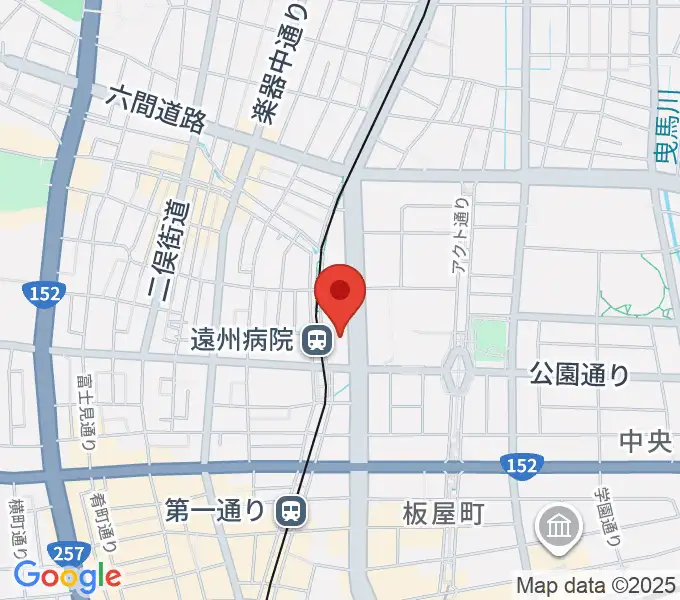 浜松文芸館の地図