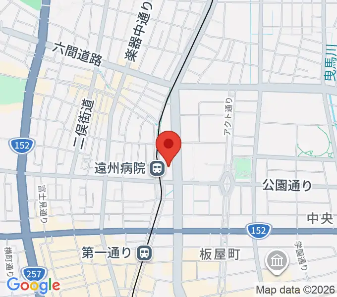 浜松文芸館の地図