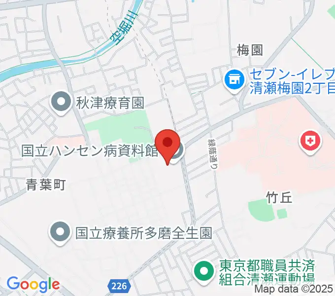 国立ハンセン病資料館の地図
