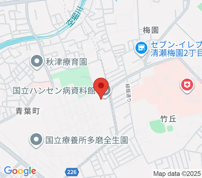 国立ハンセン病資料館の地図