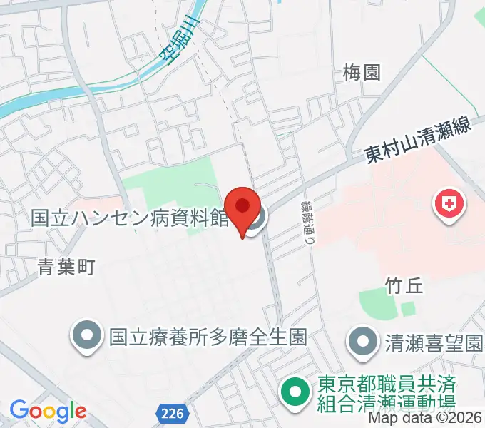 国立ハンセン病資料館の地図