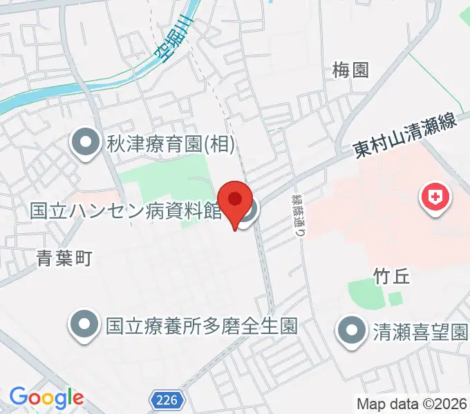 国立ハンセン病資料館の地図