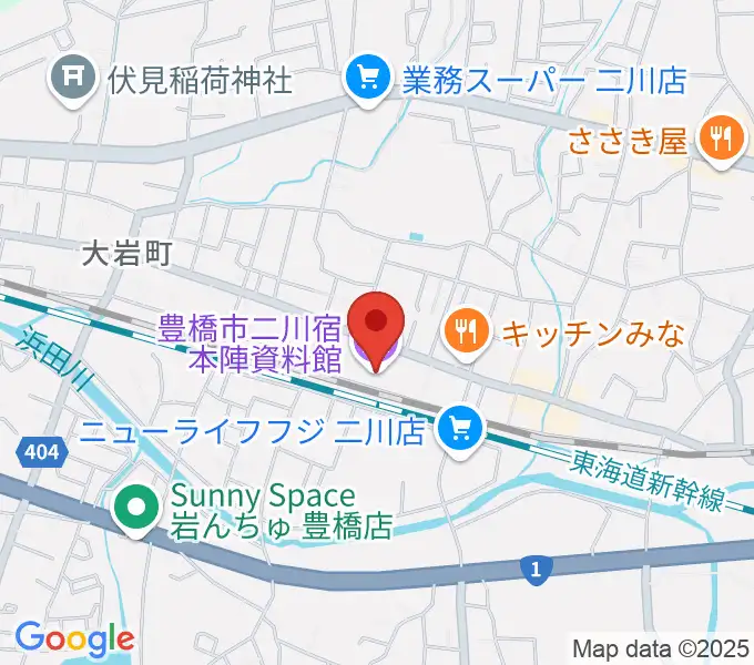 豊橋市二川宿本陣資料館の地図