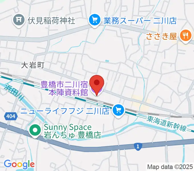 豊橋市二川宿本陣資料館の地図