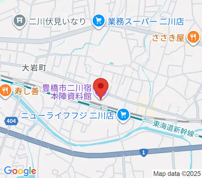 豊橋市二川宿本陣資料館の地図