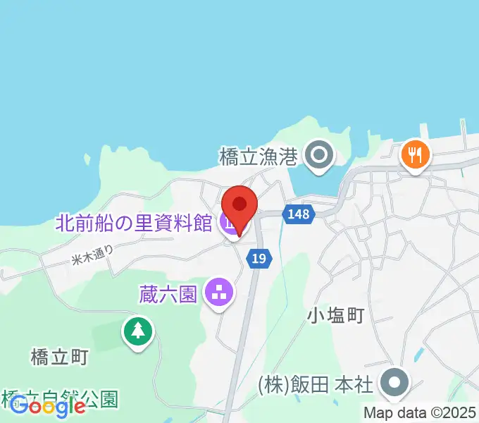 加賀市北前船の里資料館の地図