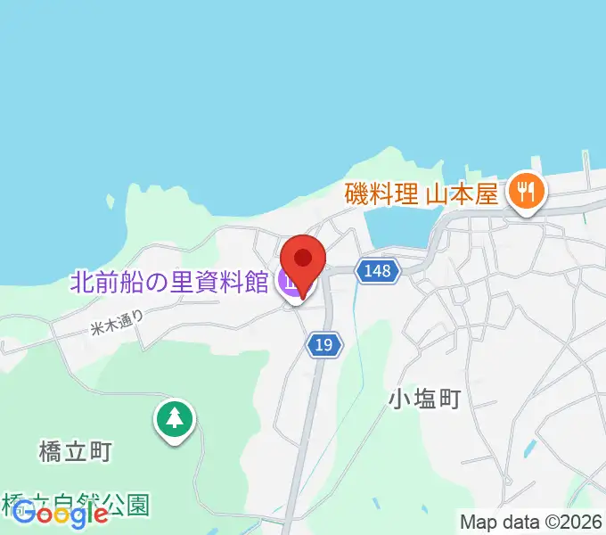 加賀市北前船の里資料館の地図
