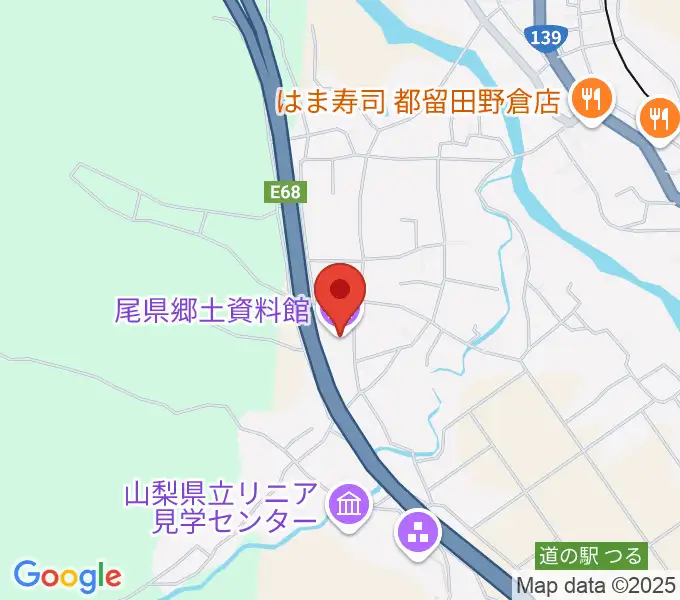 尾県郷土資料館の地図