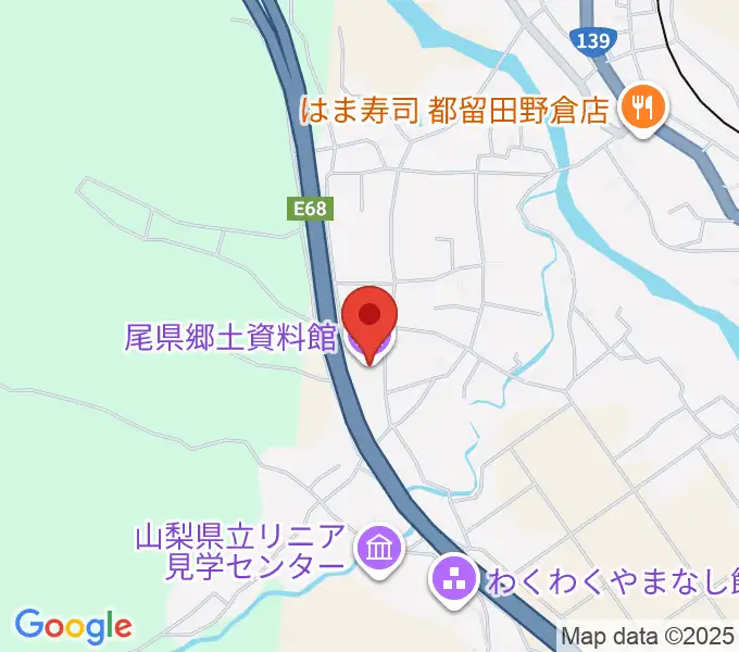尾県郷土資料館の地図
