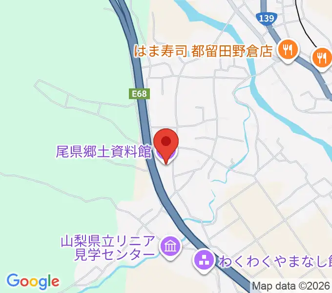 尾県郷土資料館の地図