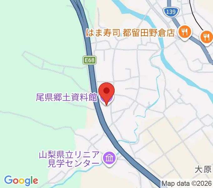 尾県郷土資料館の地図