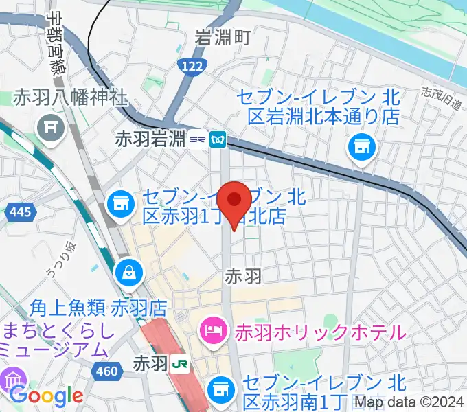 赤羽サウンドスタジオフェイスの地図