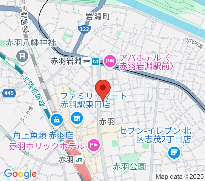 赤羽サウンドスタジオフェイスの地図