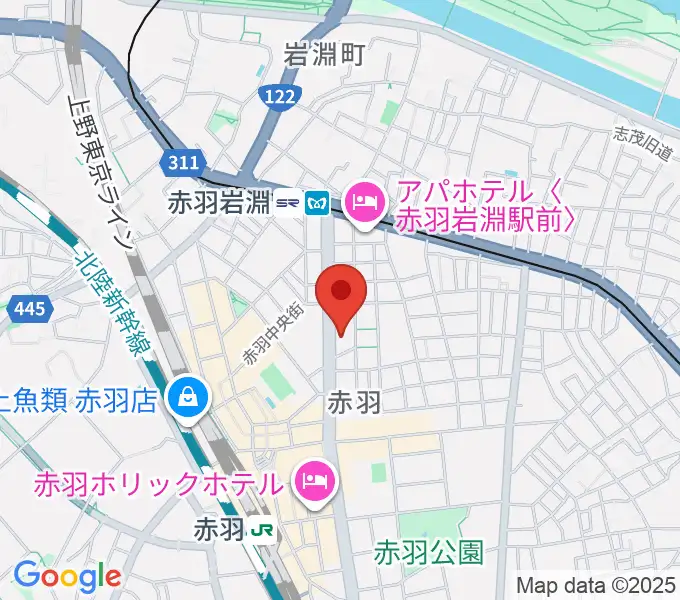 赤羽サウンドスタジオフェイスの地図