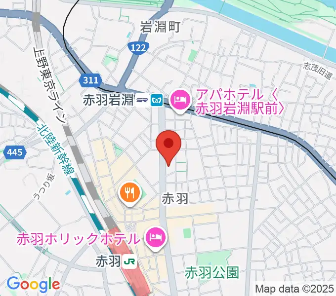 赤羽サウンドスタジオフェイスの地図