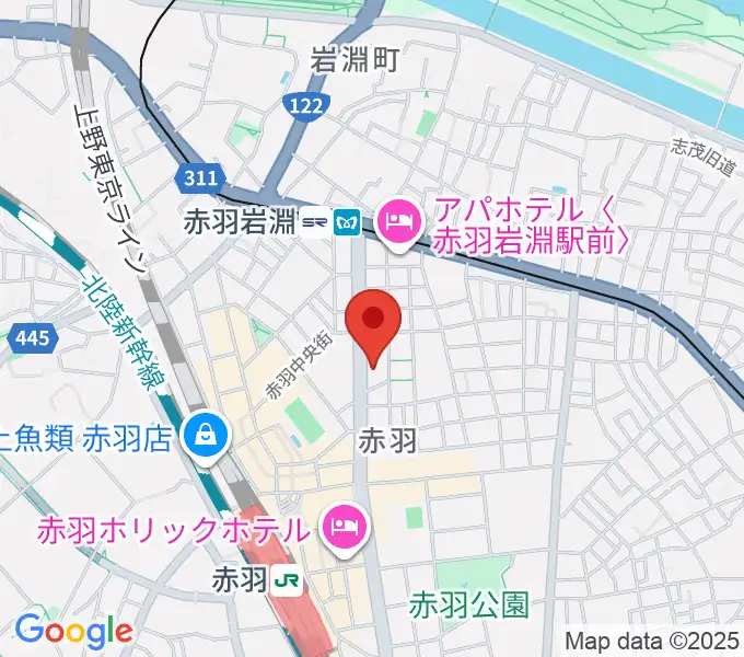 赤羽サウンドスタジオフェイスの地図