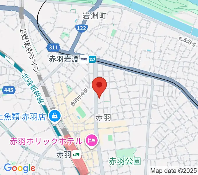 赤羽サウンドスタジオフェイスの地図