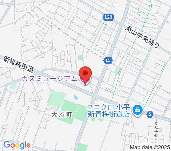ガスミュージアムの地図