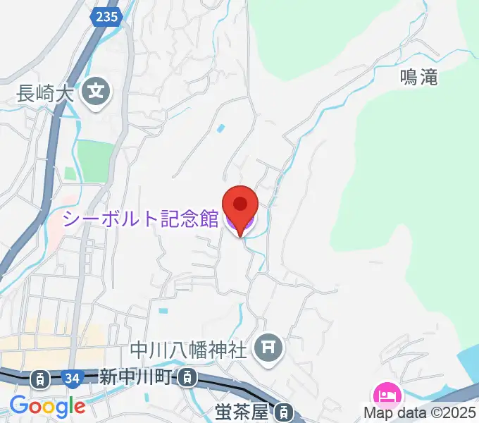 シーボルト記念館の地図