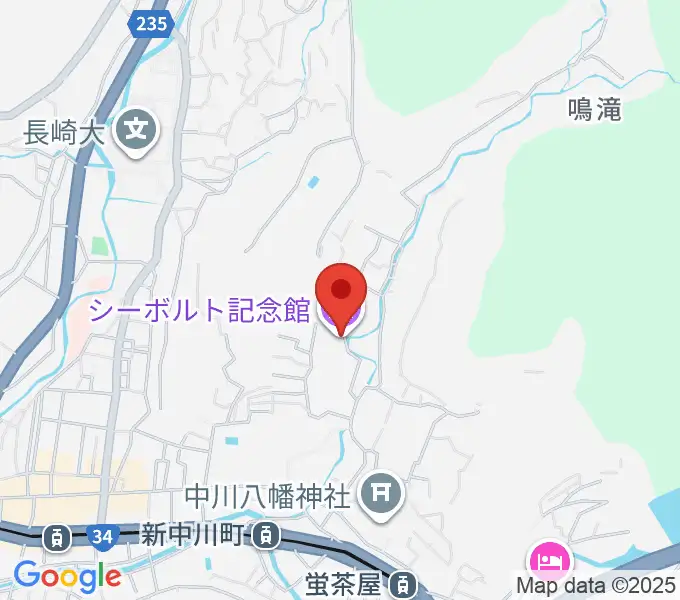 シーボルト記念館の地図