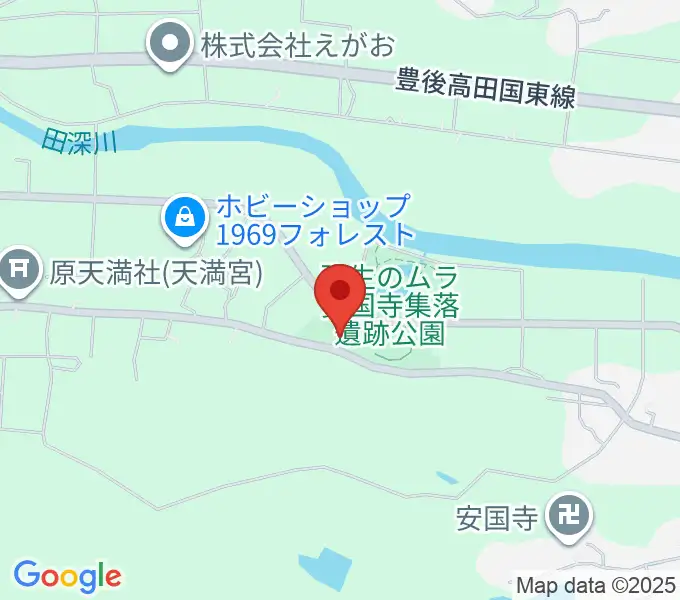 弥生のムラ国東市歴史体験学習館の地図