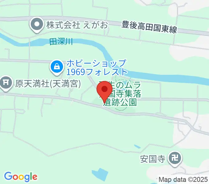 弥生のムラ国東市歴史体験学習館の地図