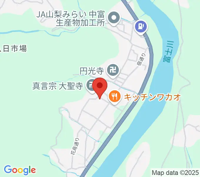 身延町歴史民俗資料館の地図