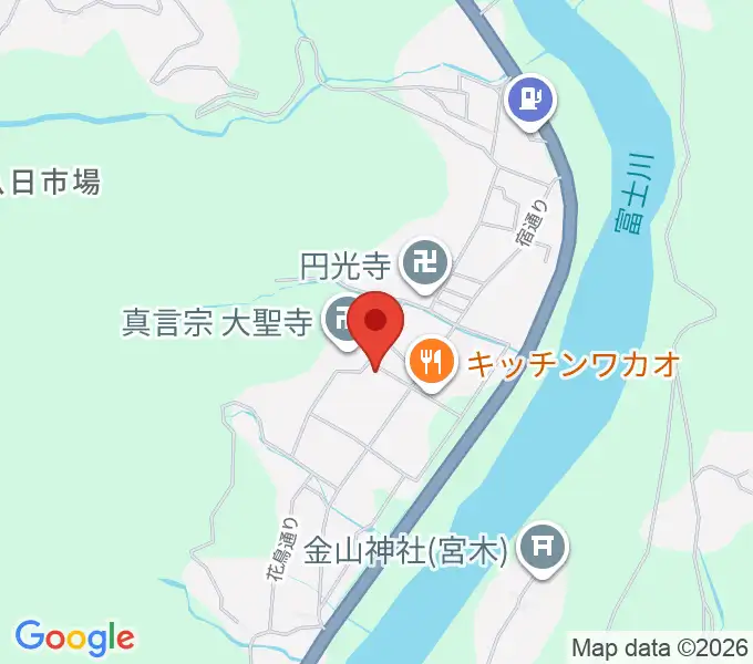 身延町歴史民俗資料館の地図