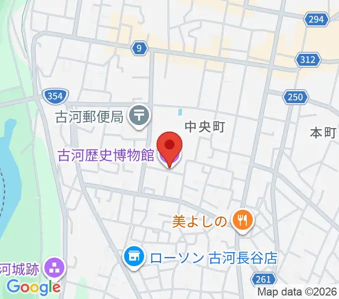 古河歴史博物館の地図