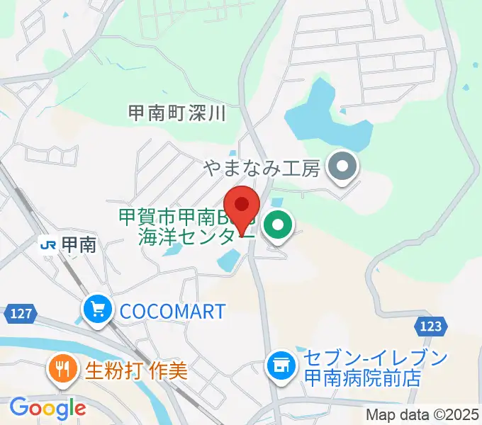甲賀市甲南ふれあいの館の地図