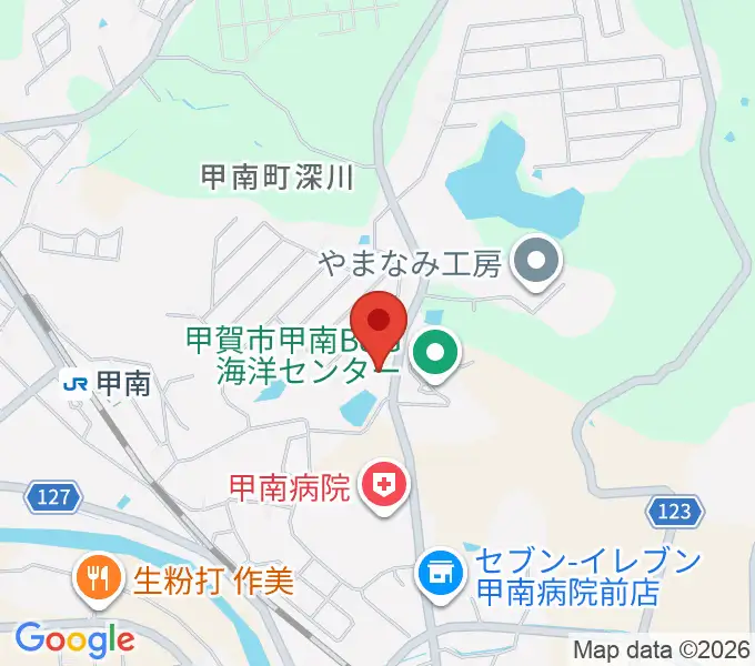 甲賀市甲南ふれあいの館の地図
