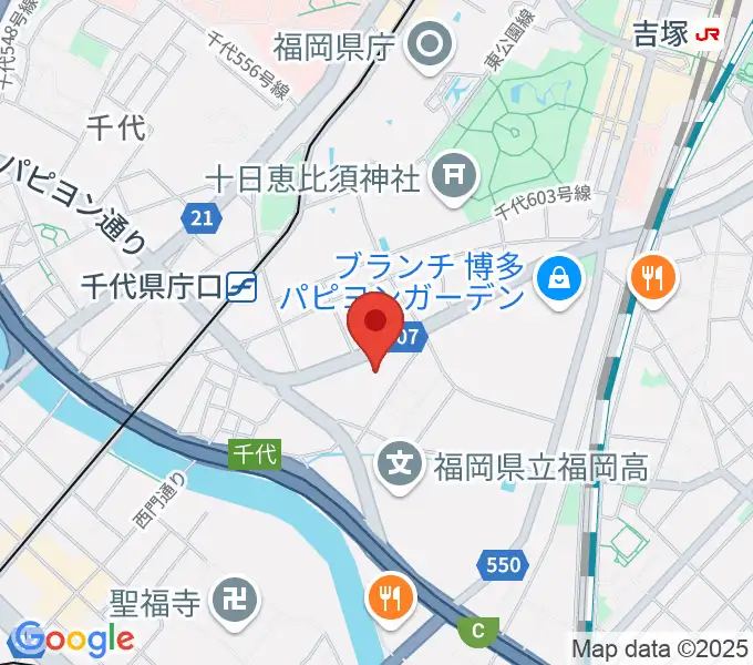 オーヴィジョンアイスアリーナ福岡の地図