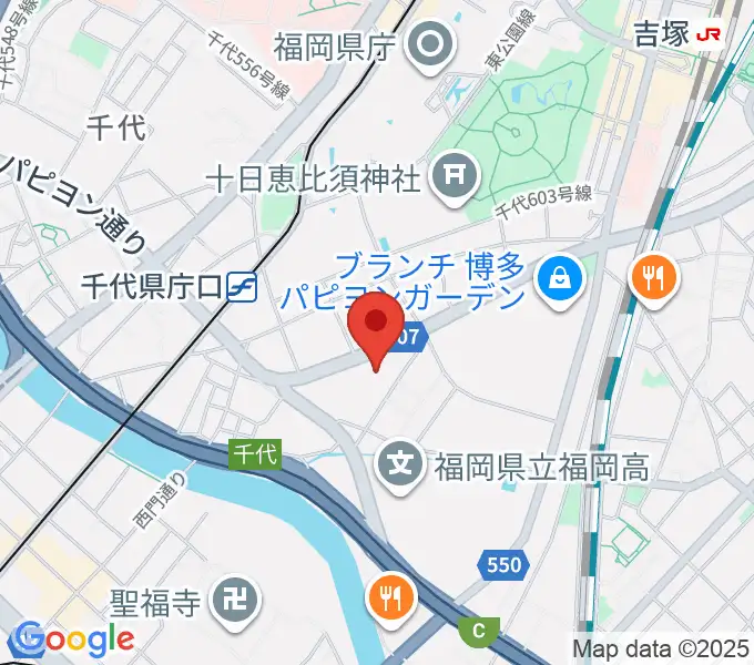 オーヴィジョンアイスアリーナ福岡の地図