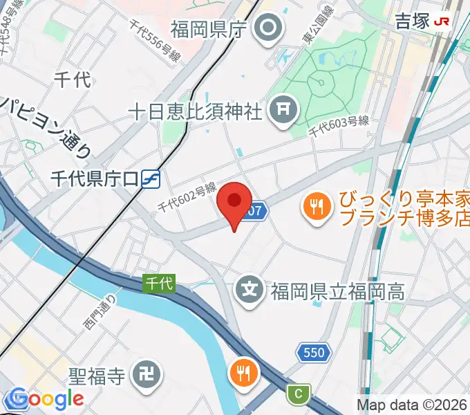 オーヴィジョンアイスアリーナ福岡の地図