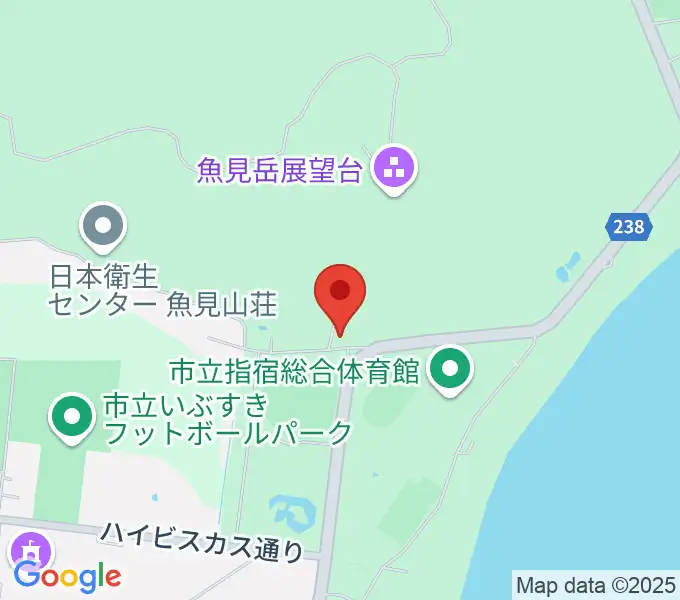 鹿児島水処理スポーツドームの地図