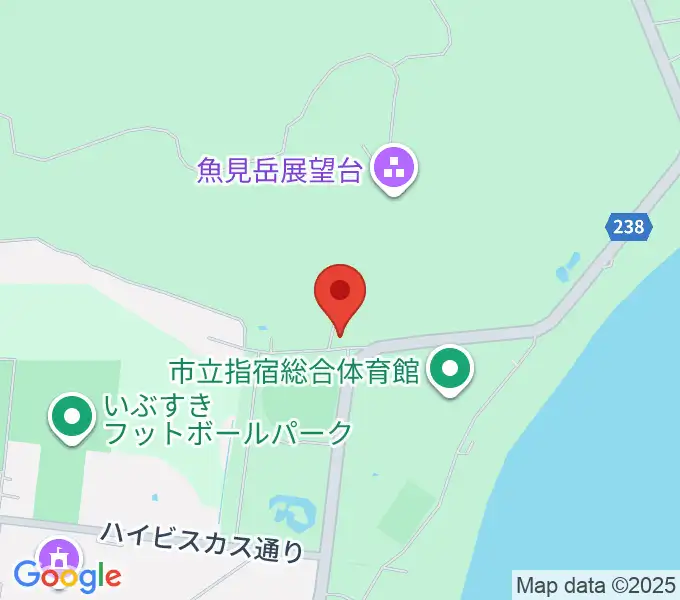 鹿児島水処理スポーツドームの地図