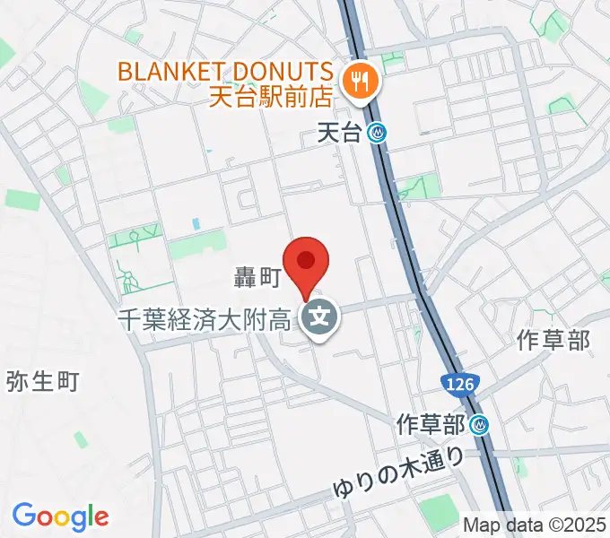 千葉経済大学地域経済博物館の地図