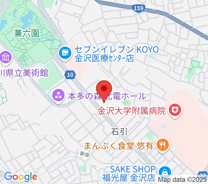 金沢くらしの博物館の地図