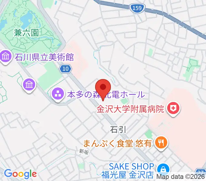 金沢くらしの博物館の地図