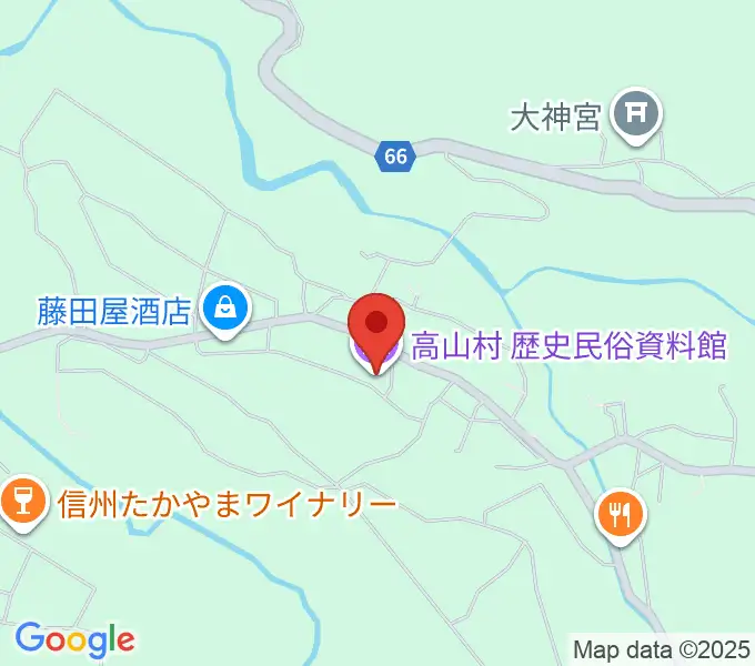 高山村歴史民俗資料館の地図