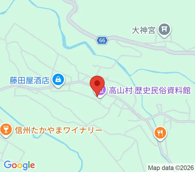 高山村歴史民俗資料館の地図