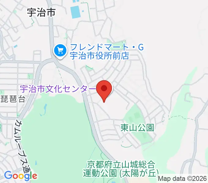 宇治市歴史資料館の地図
