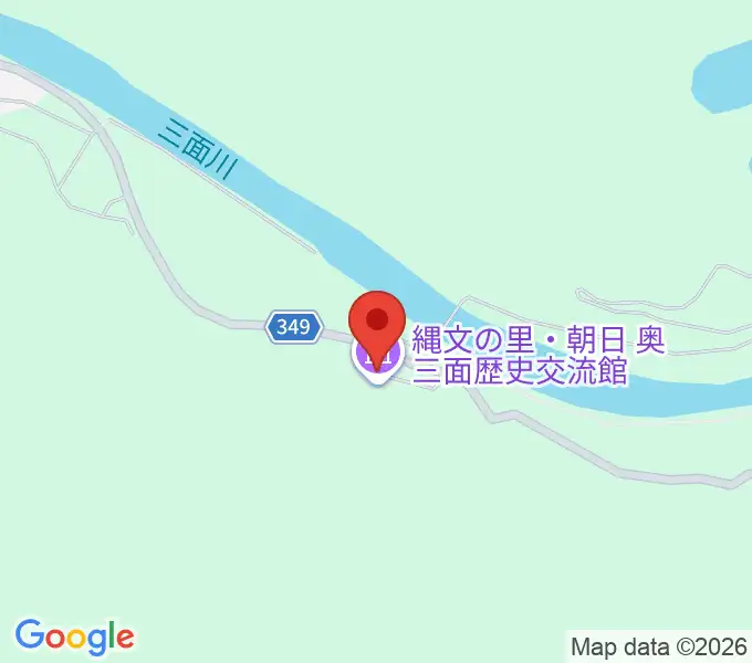 縄文の里・朝日 奥三面歴史交流館の地図