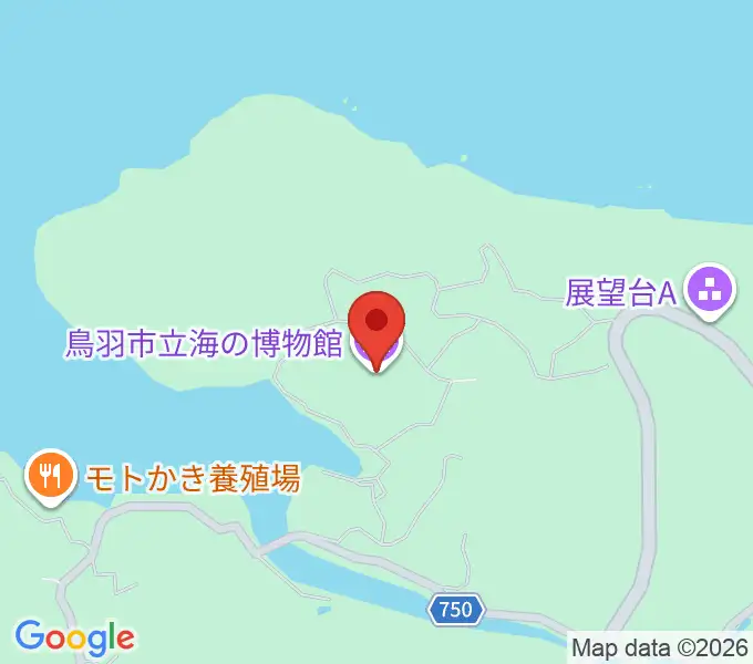 鳥羽市立海の博物館の地図