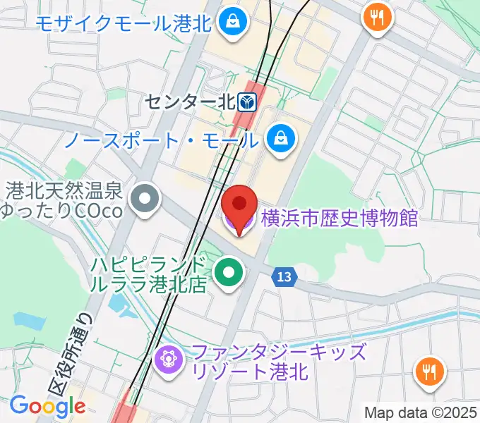 横浜市歴史博物館の地図