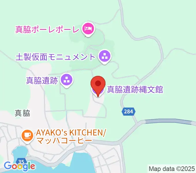 能登町真脇遺跡縄文館の地図