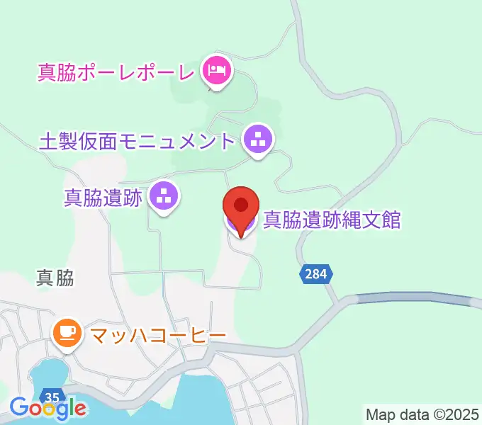 能登町真脇遺跡縄文館の地図