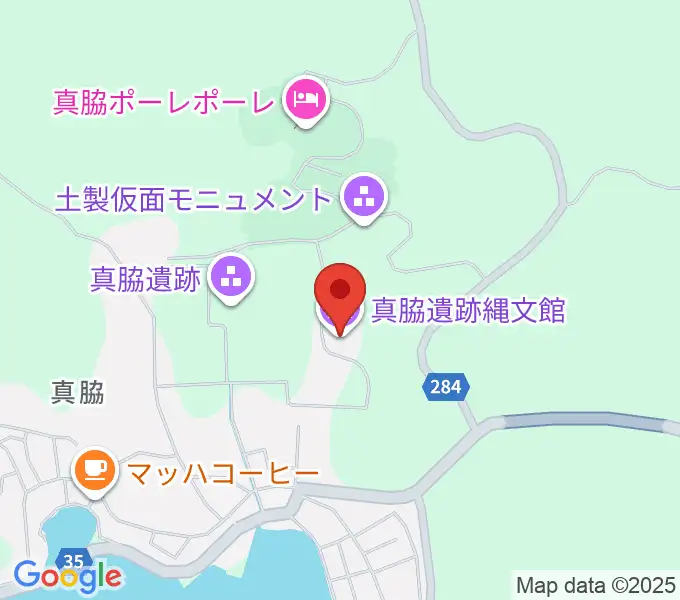 能登町真脇遺跡縄文館の地図