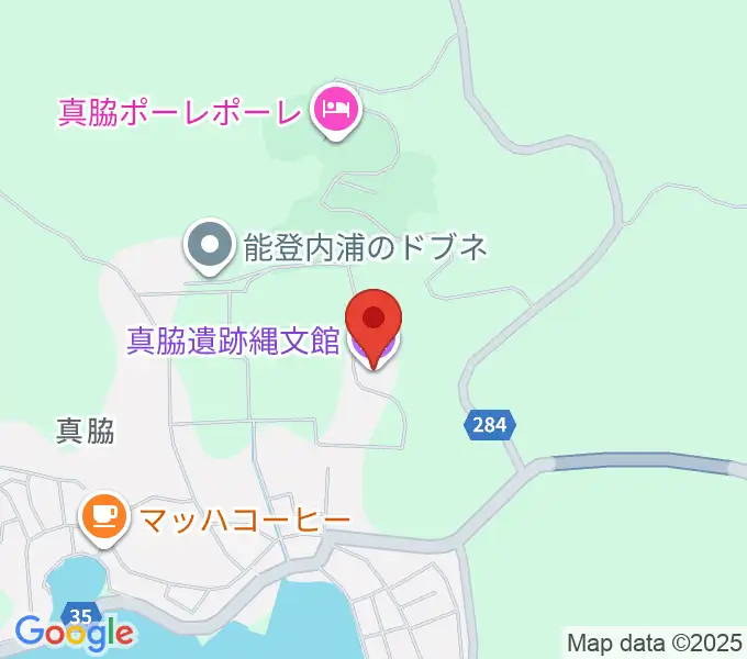 能登町真脇遺跡縄文館の地図