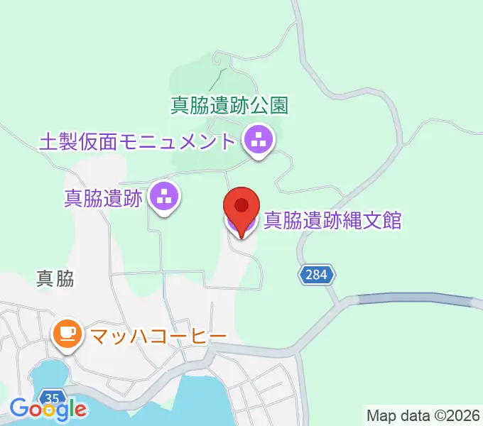 能登町真脇遺跡縄文館の地図